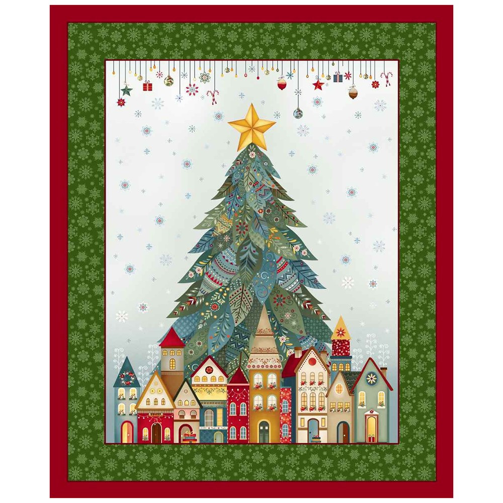Henry Glass Fabrics Nordic Holiday Village MaryJane Carey